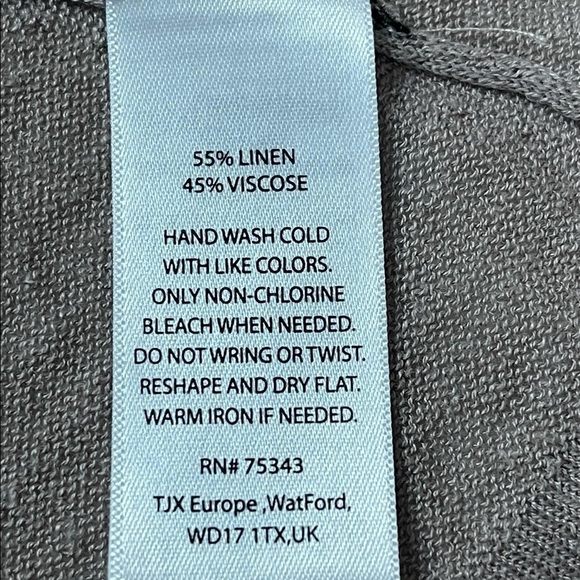 CYNTHIA ROWLEY - Linen blend open cardigan Sz M - Picture 10 of 10